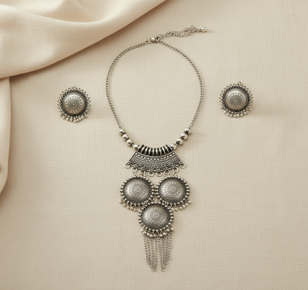 Oxidised Necklace Set