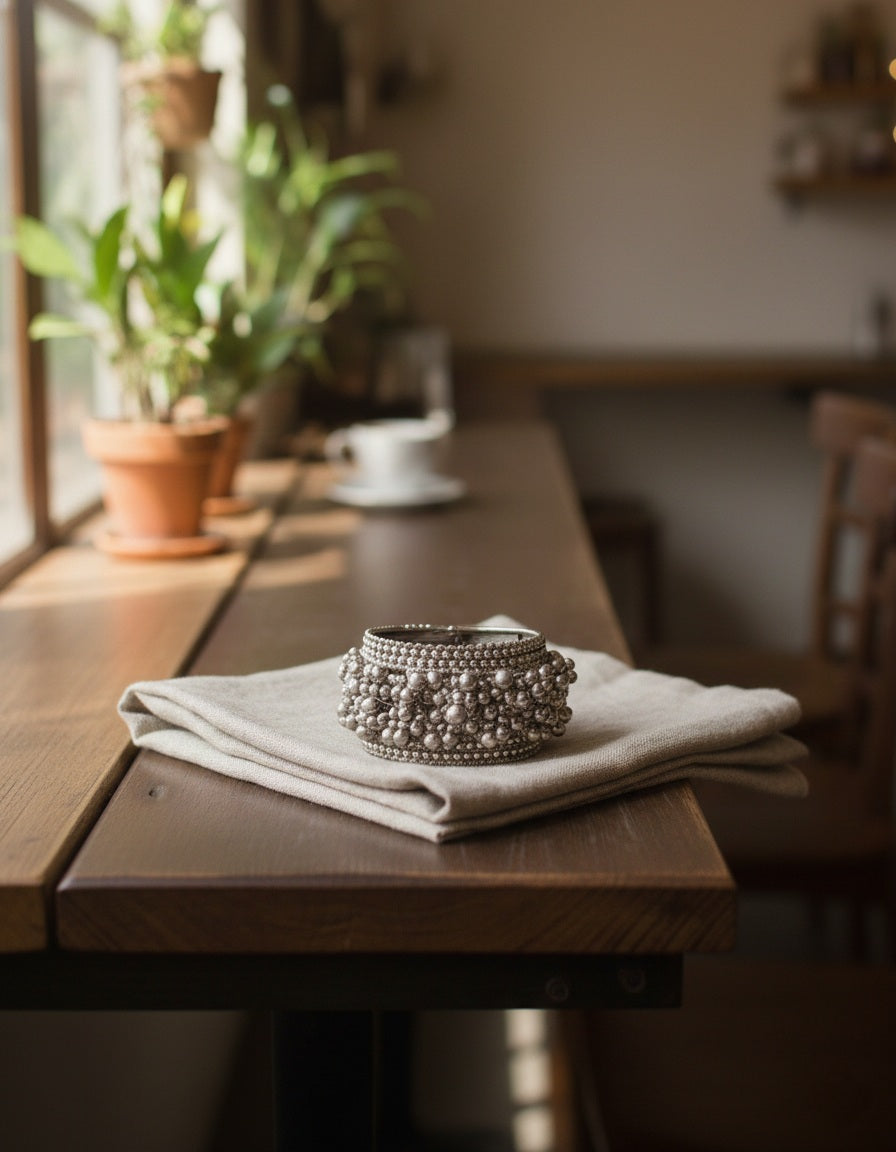 Silver Oxidised Bracelet
