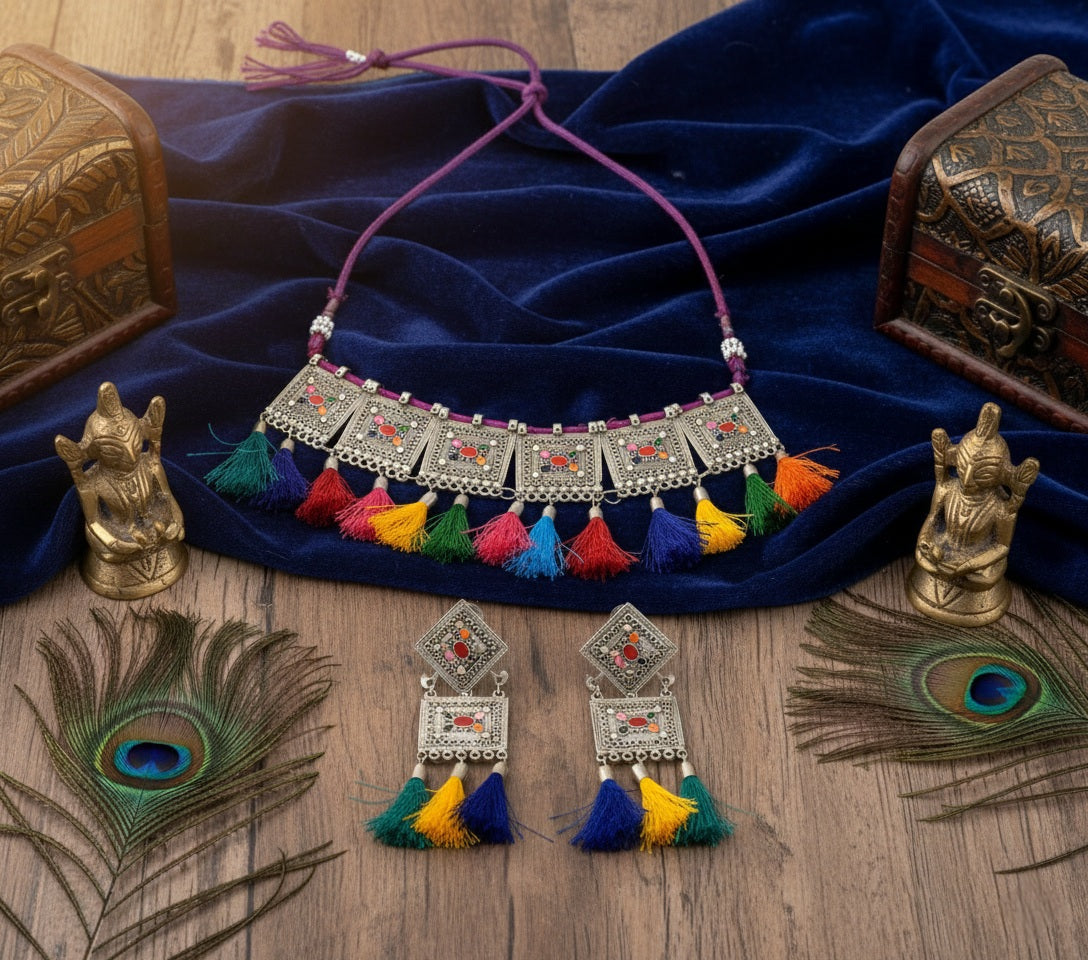 Oxidised Necklace Set