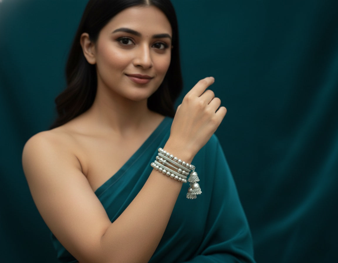 Silver Oxidised Bangle