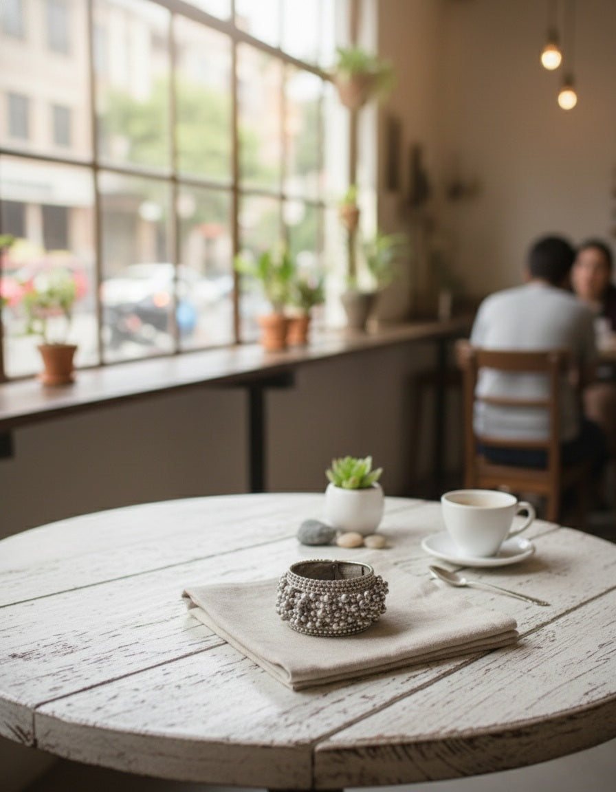Silver Oxidised Bracelet