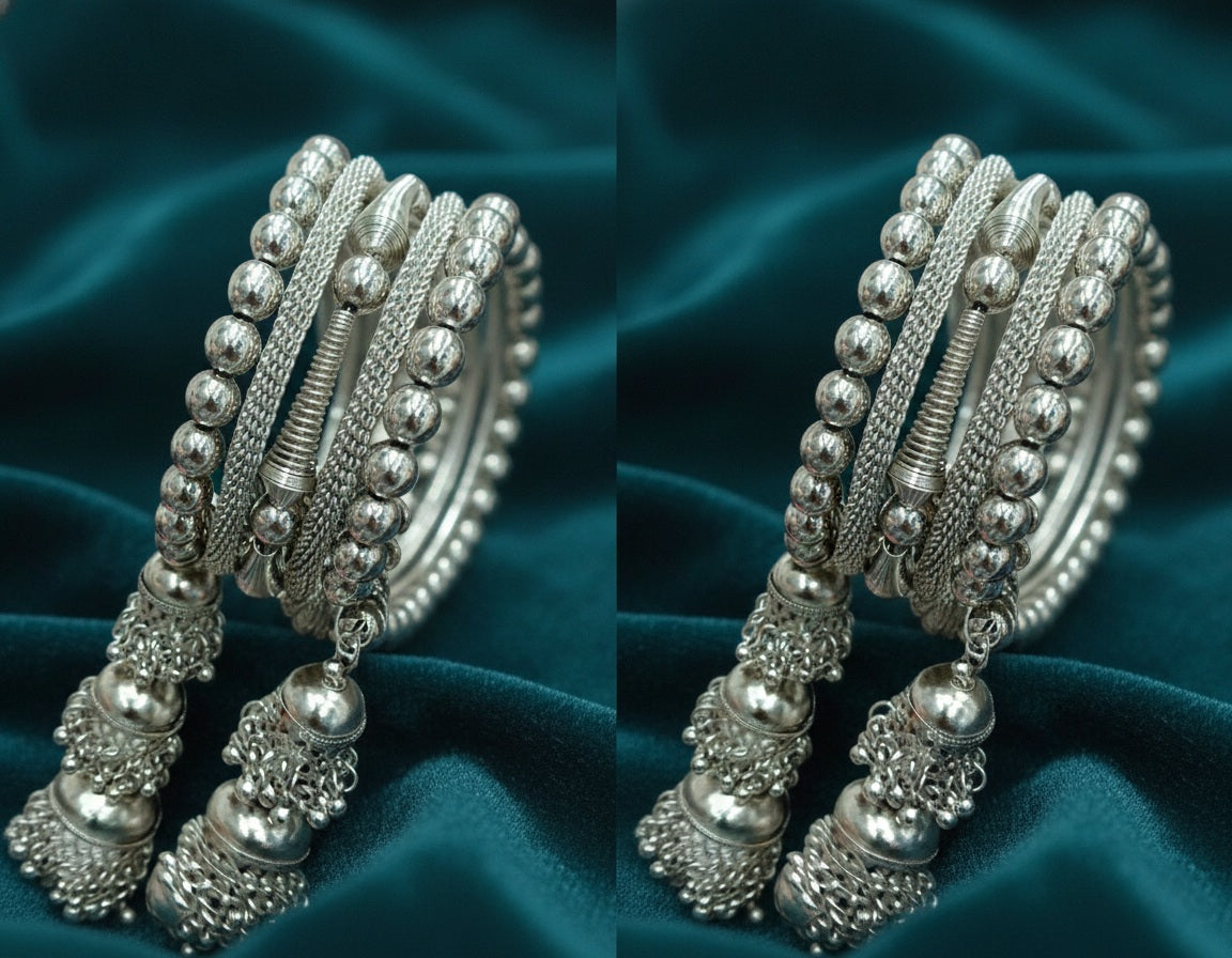 Silver Oxidised Bangle